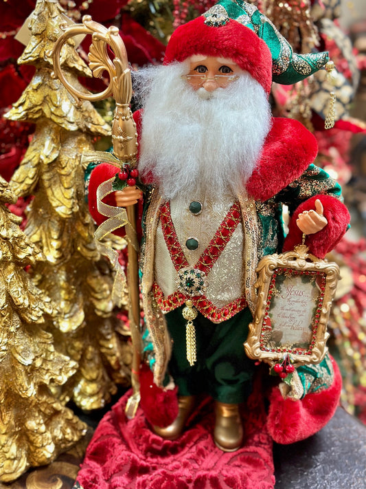 Evergreen & Crimson Santa