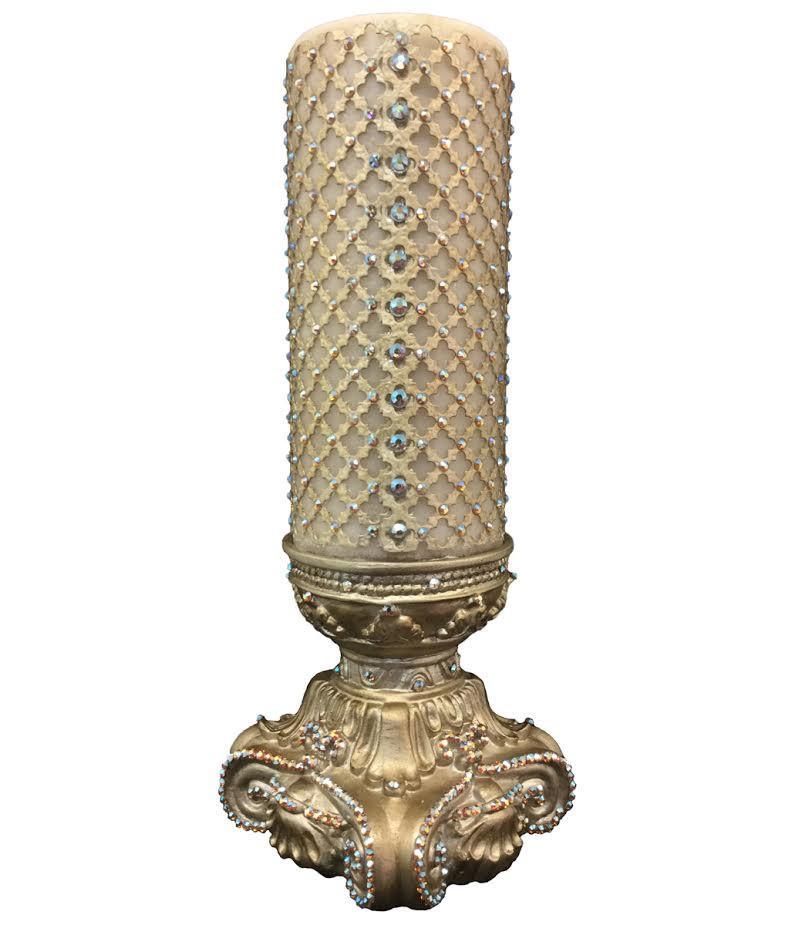 Fancy_candle_candle_base_candle_holder-mesh-swarovski_crystals-sir_olivers_by_reilly_chance_collection