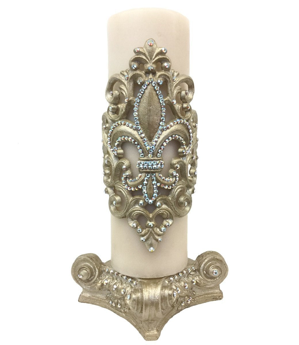 Fancy_candles-triple_scented_candles-swarovski_jeweled_candles-fleur_de_lis-jeweled_candle_base-candle_bling-sir_olivers_by_reilly_chance_collection