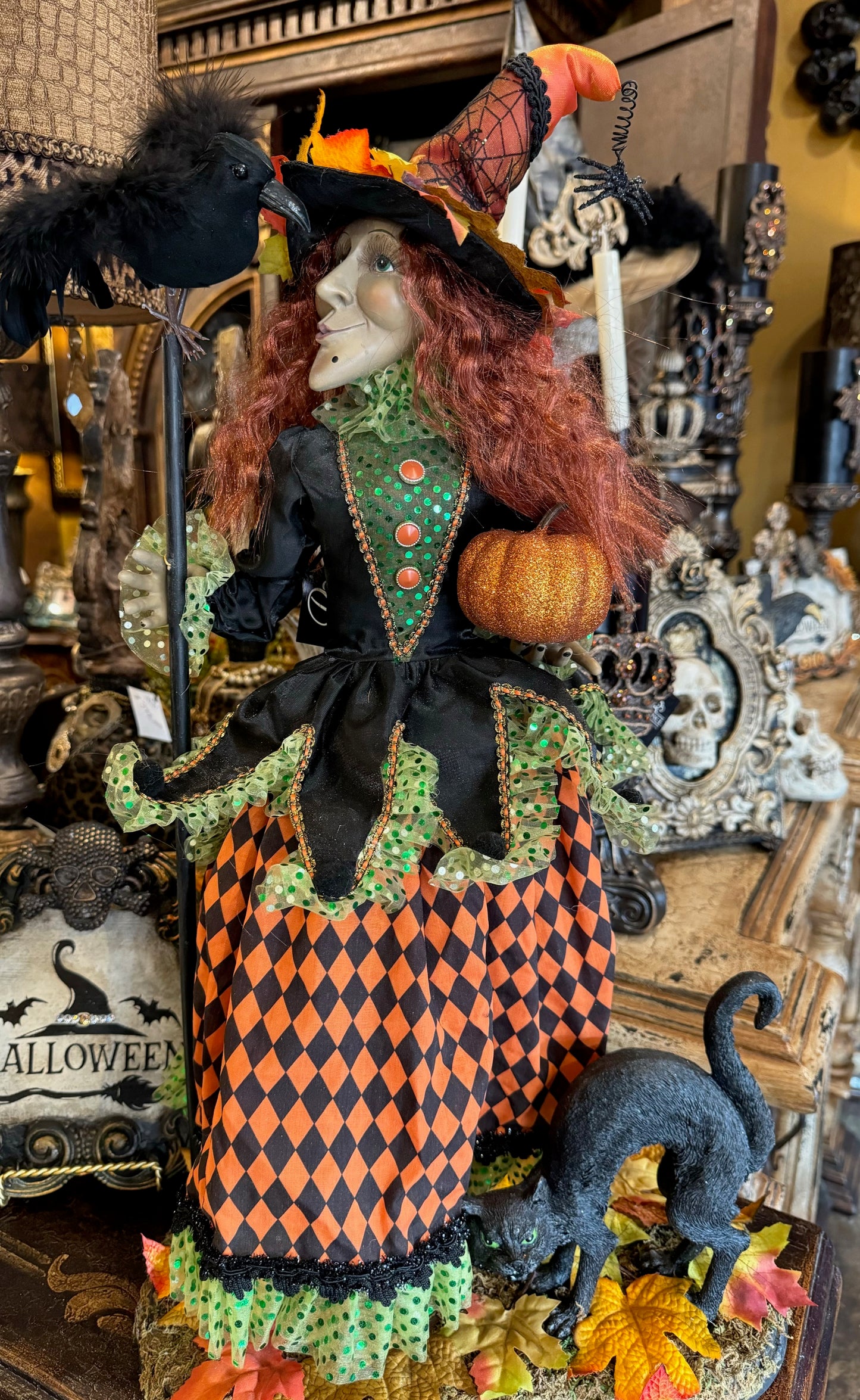 Wendy's Fall Trail Fancy Witch with Crow