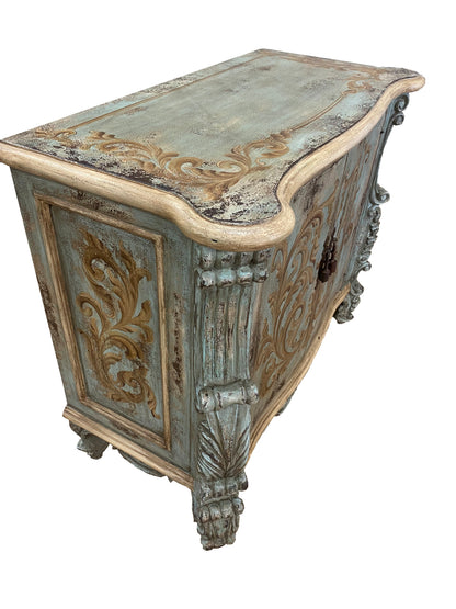 Peruvian San Miguel Hand Painted Wood Buffet