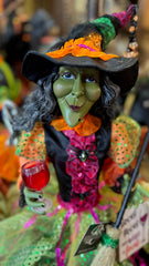 Fancy Witch with Wine Glass