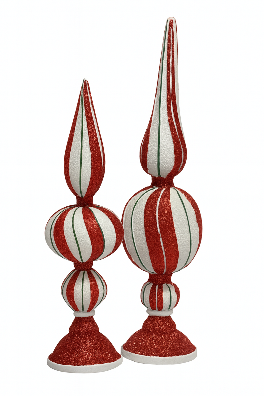 Set Of Two Christmas Finials