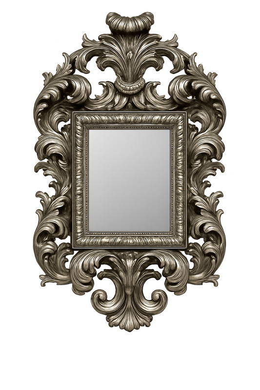 Silver Baroque Style Mirror
