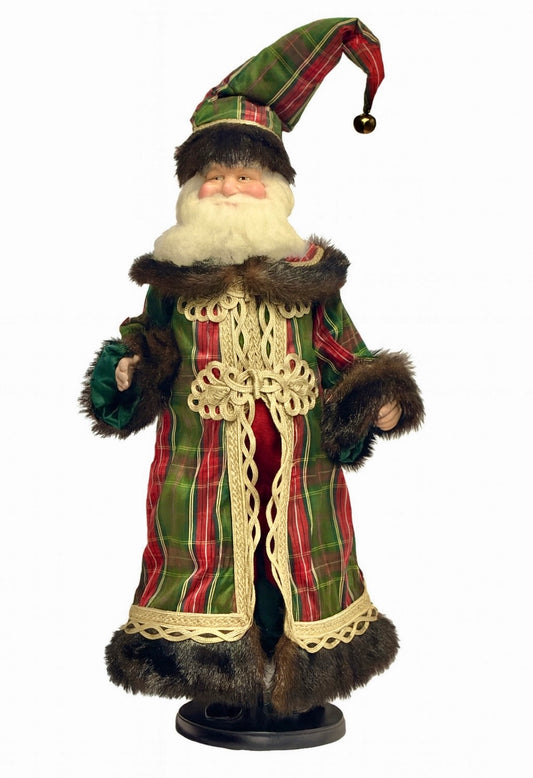 Tall Exquisite Santa On Stand