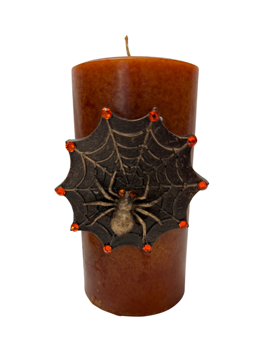Jeweled Spiderweb Hand-Poured Candle
