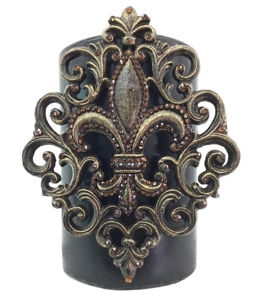 Jeweled_candles-fleur_de_lis-6x9_candle-sir_olivers_by_reilly_chance_collection