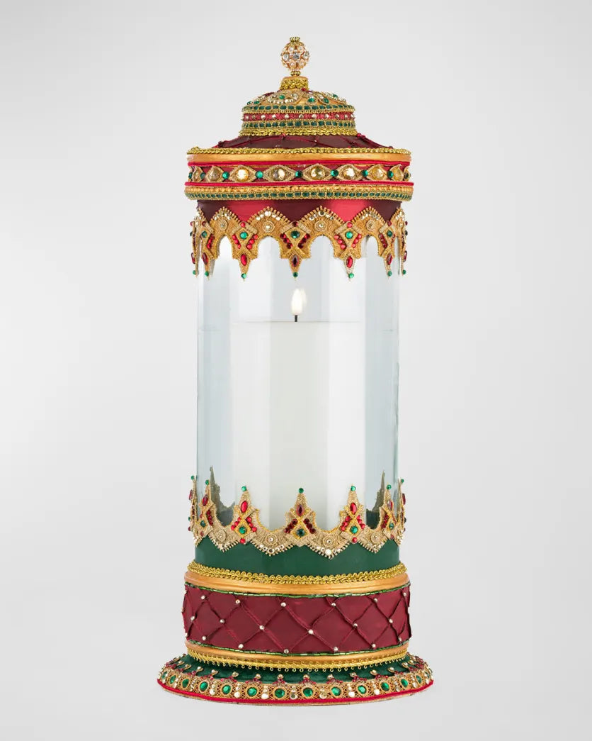 Katherine’s Collection Christmas Castle Hurricane Candle Holder