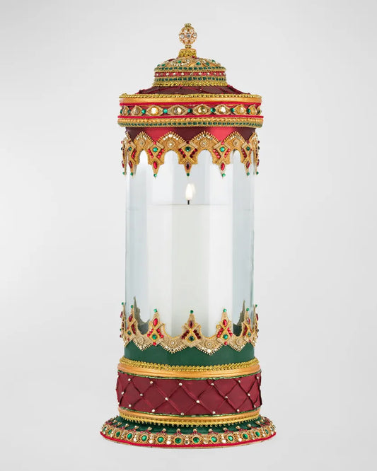 Katherine’s Collection Christmas Castle Hurricane Candle Holder