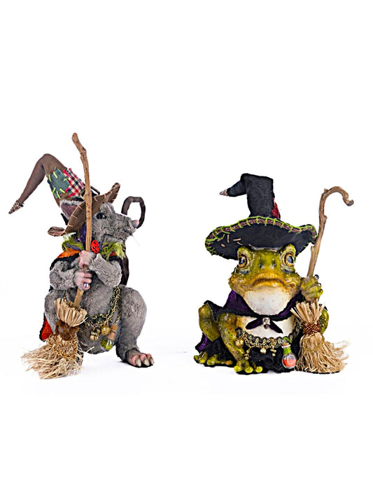 Katherine’s Collection Set of Two Frog and Rat Witches