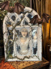 Katherine's Collection Lighted Gone Batty Lady Ghost in Window