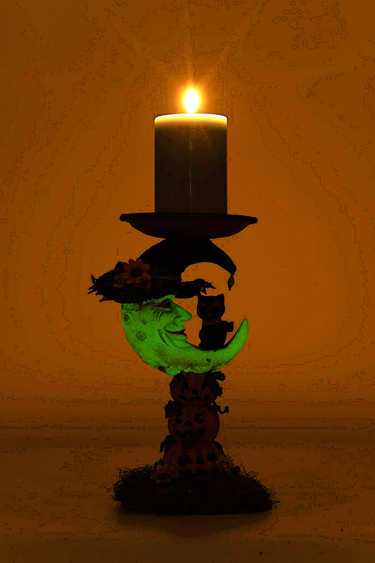Katherine’s Collection Jacks and Cats Moon Pillar Candle Holder External Inbox