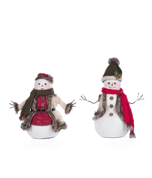 Katherine’s Collection Mr. And Mrs. North Country Snowman Set of 2