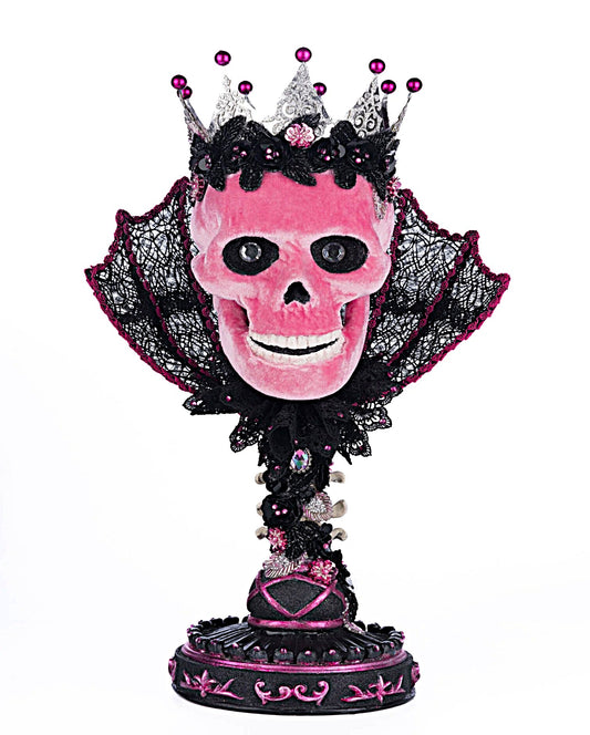 Katherine’s Collection Pink Passion Skull Pillar Candle Holder