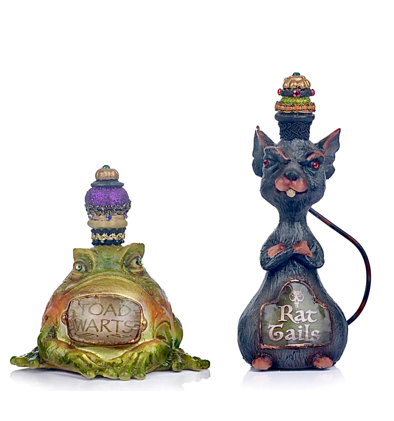 Katherine’s Collection Set of 2 Halloween Hollow Potion Bottles