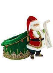 Katherine’s Collection  Trimmings Santa With Toy Bag