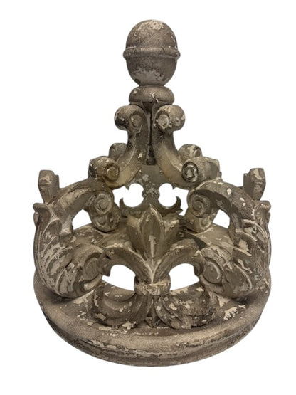 Large Table Crown Vintage White