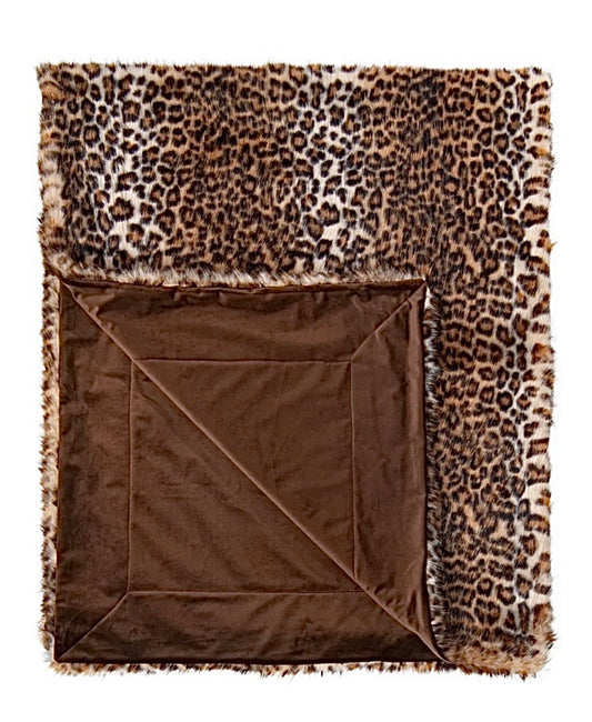 Leopard Faux Fur Throw