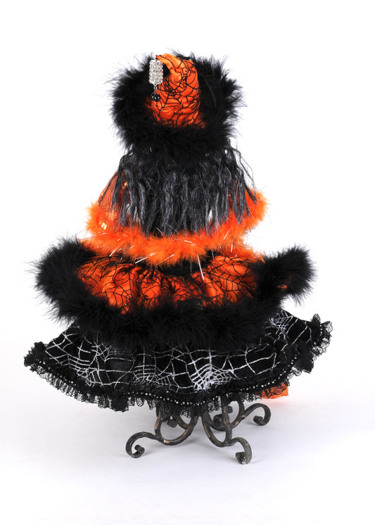 Lighted Glitzy Orange Witch