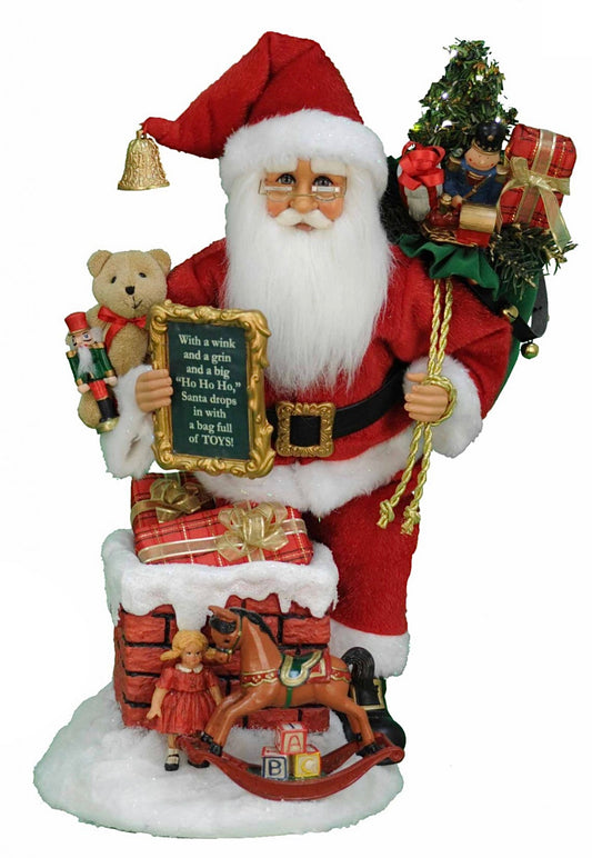 Lighted Good Saint Nick Chimney