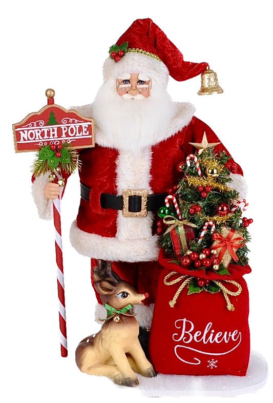Lighted North Pole Magic Santa