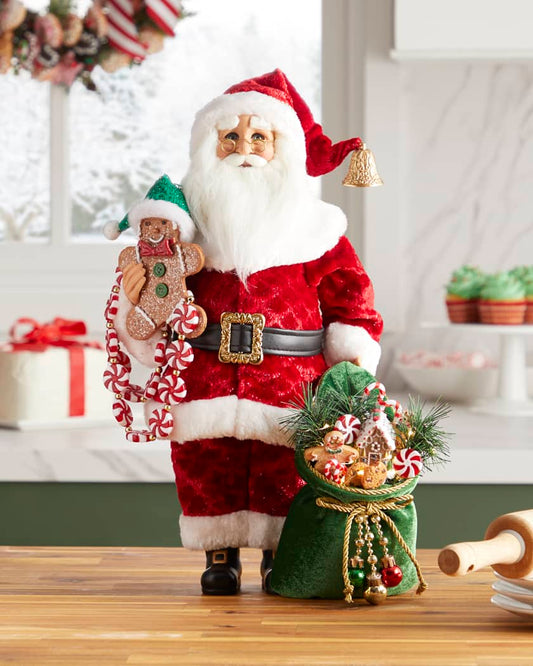 Lighted Peppermint Goodies Santa