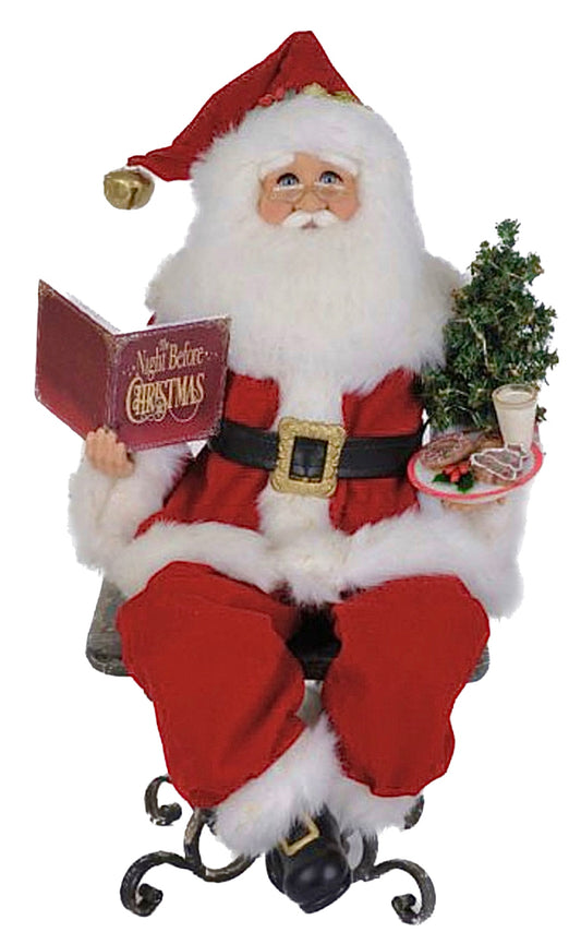 Lighted Story Time Sitting Santa