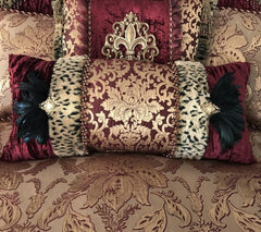 Luxury_bedding-burgundy-gold-damask-velvet-old_world_bedding-feathers-designer_bedding-decorative_pillows-reilly_chance_collection_grande