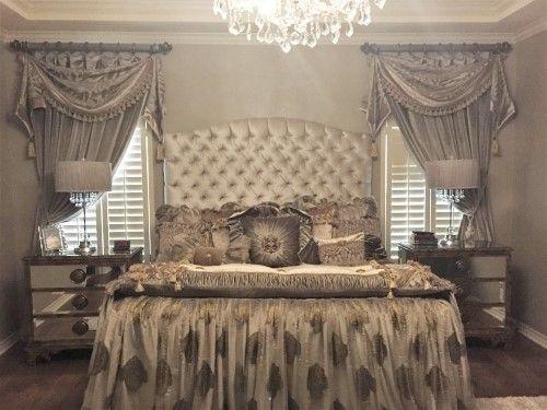Designer Curtain With Swag And Jabots Up To Approx. 50 Installed Width Window Treatment