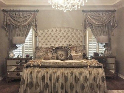Designer Curtain With Swag And Jabots Up To Approx. 50 Installed Width Window Treatment
