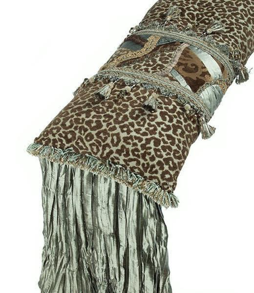 Luxury_bed_pillow-leopard_print-green-brown-silk-tassel_fringe-reilly_chance_collection
