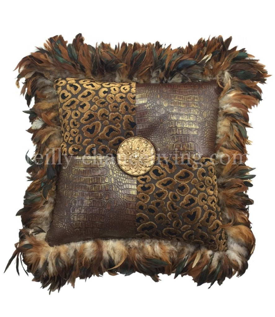 Luxury_decorative_pillow-leopard-Faux_croc-feathers-reilly_chance_collection_grande