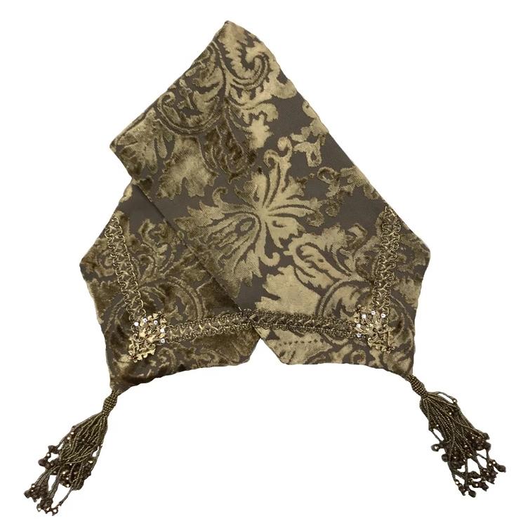 Toilet Tank Runner Gold And Bronze Velvet Bathroom Vanity Accessories
