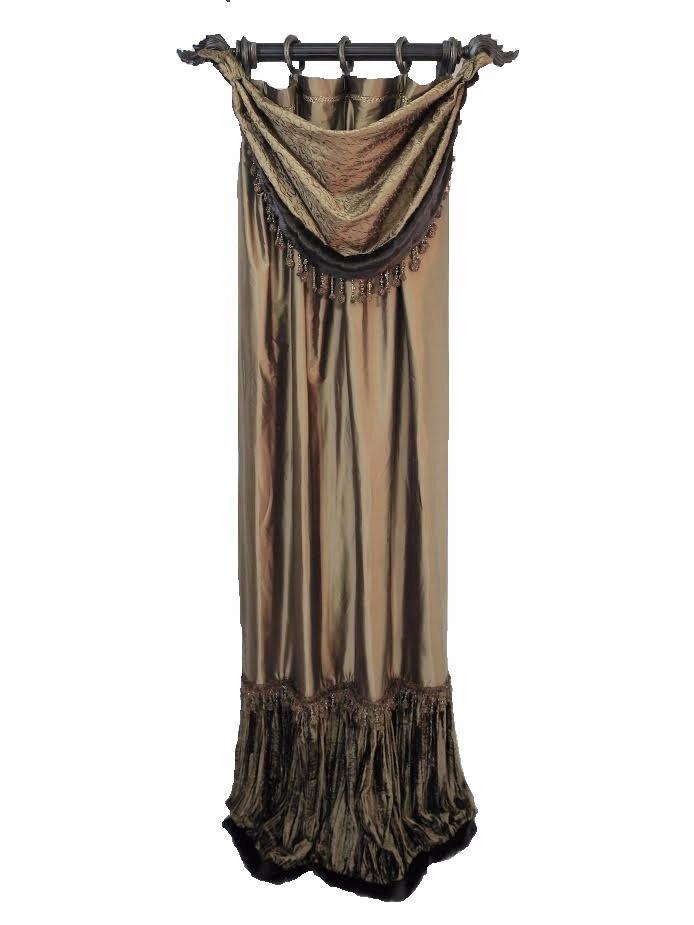 Luxury Curtain Panel And Swag Overlay (Style #10 & Style #11) Window Treatment