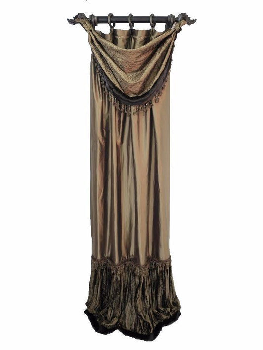Luxury Curtain Panel And Swag Overlay (Style #10 & Style #11) Window Treatment