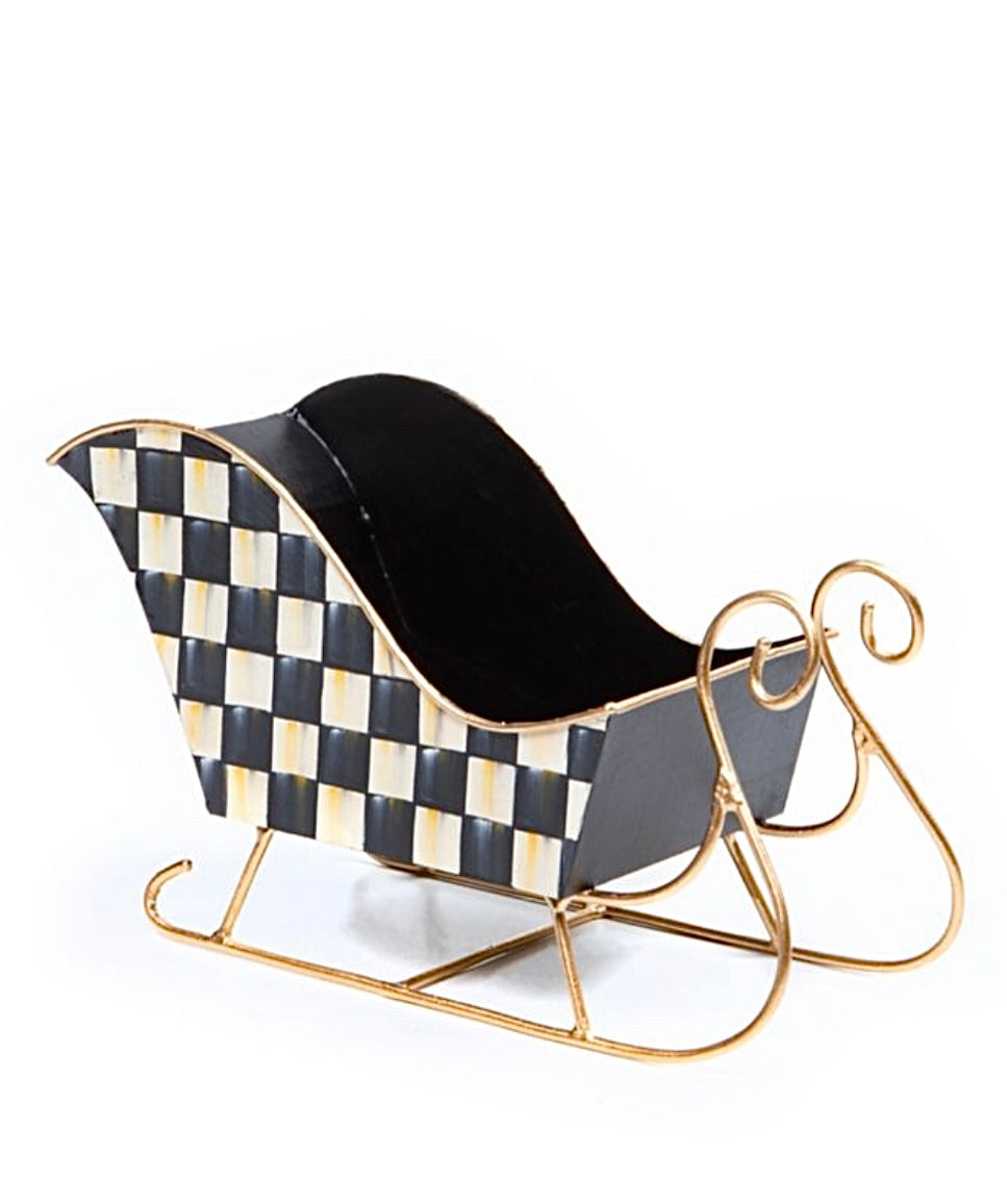MacKenkie-Childs Courtly Check Tin Sleigh