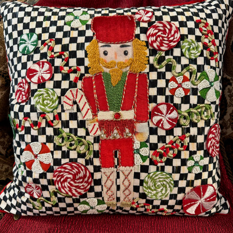 Brand New Retired MacKenzie Childs Courtly Check Reversible hotsell Pillow