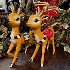 MacKenzie-Childs Granny Kitsch Tabletop Deer Set of 2