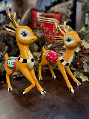 MacKenzie-Childs Granny Kitsch Tabletop Deer Set of 2