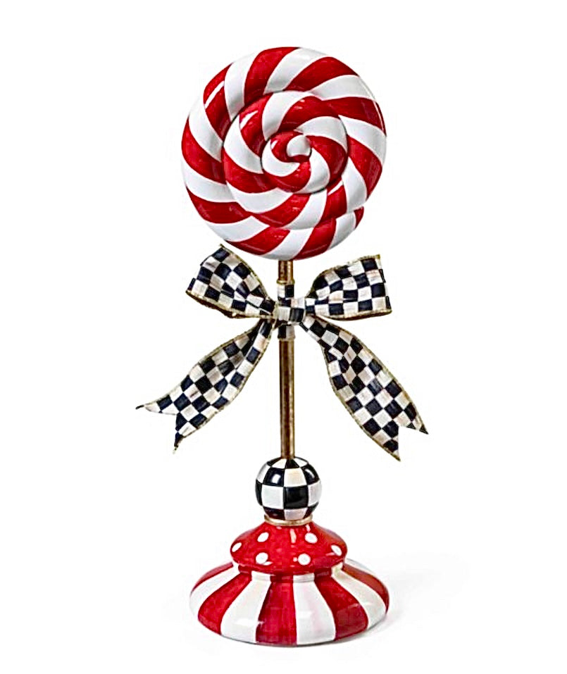 MacKenzie-Childs Peppermint Lollipop Topiary Small