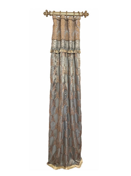 Decorative Curtain Panel Style #7 Marseille French Blue