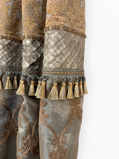 Decorative Curtain Panel Style #7 Marseille French Blue