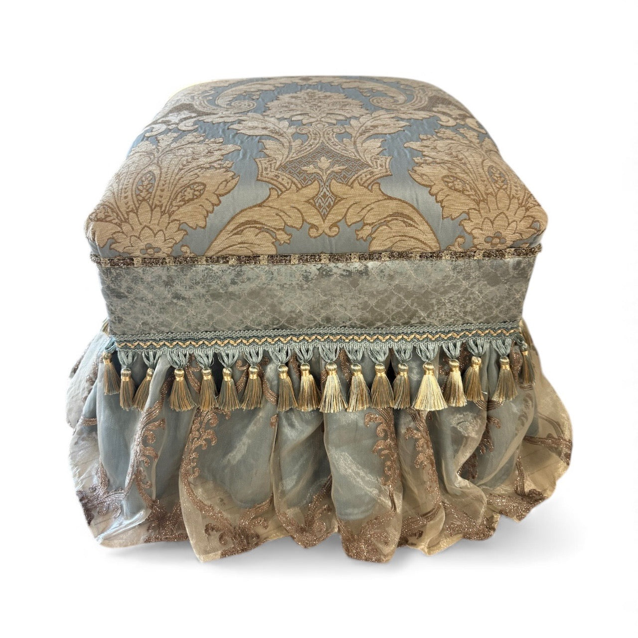 Marseille French Blue Foot Stool