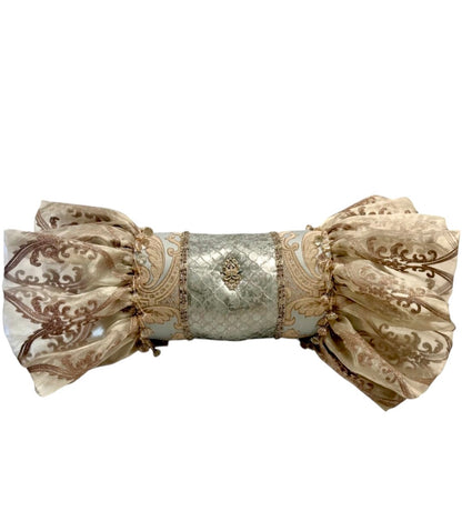 Luxury Decorative Bolster Pillow Marseille With Crown