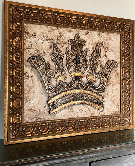 Michelle Butler Designs Leopard Crown Wall Plaque