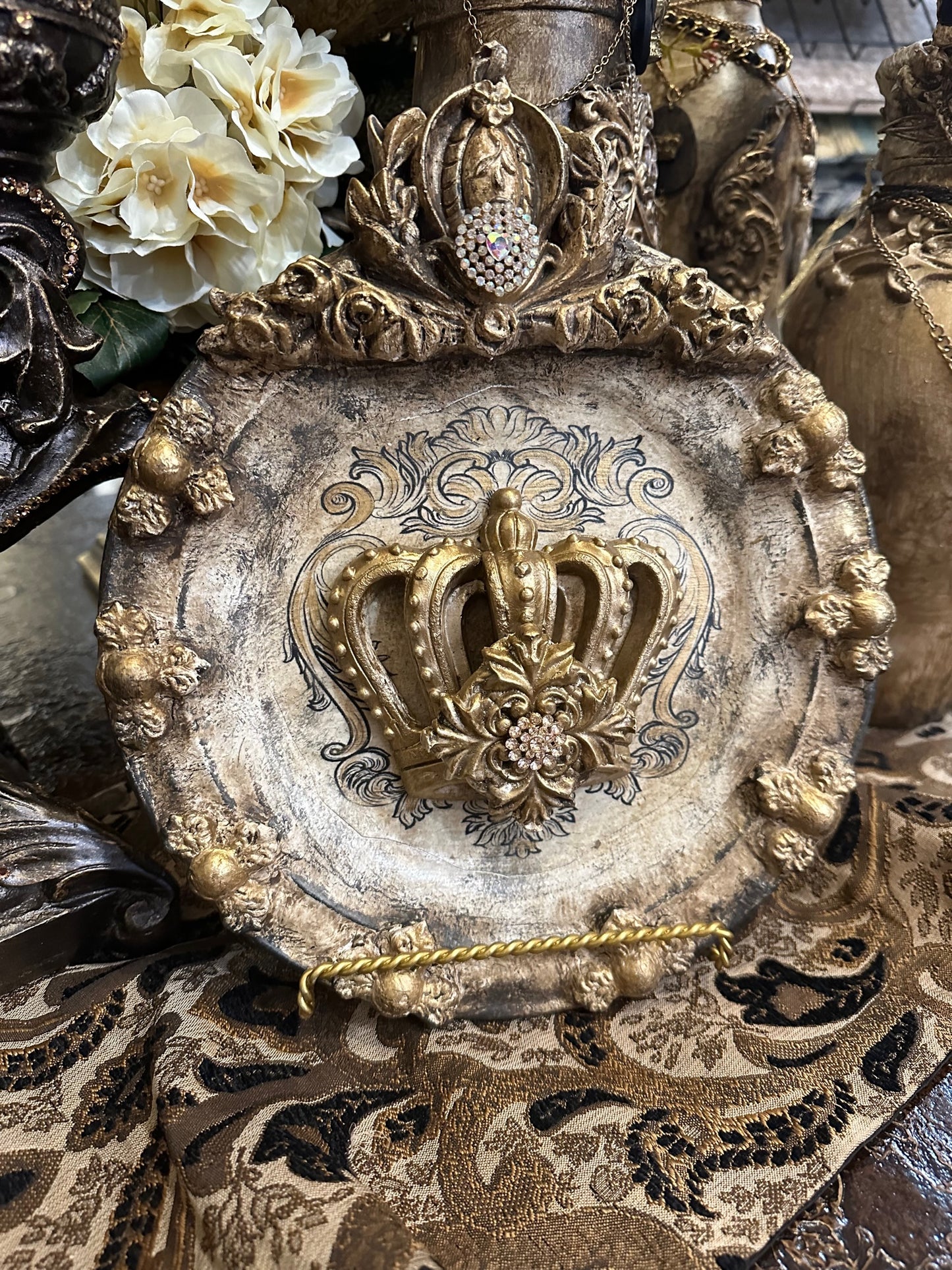 Michelle Butler Decorative Plate with Crown