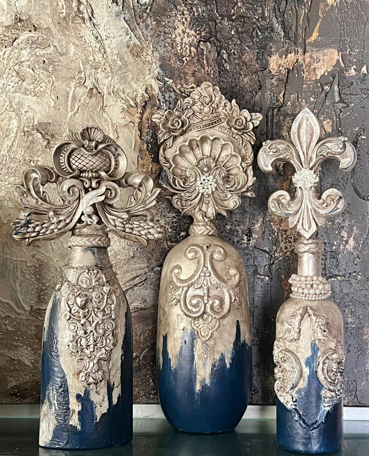 Michelle Butler Cobalt Blue Decorative Bottles