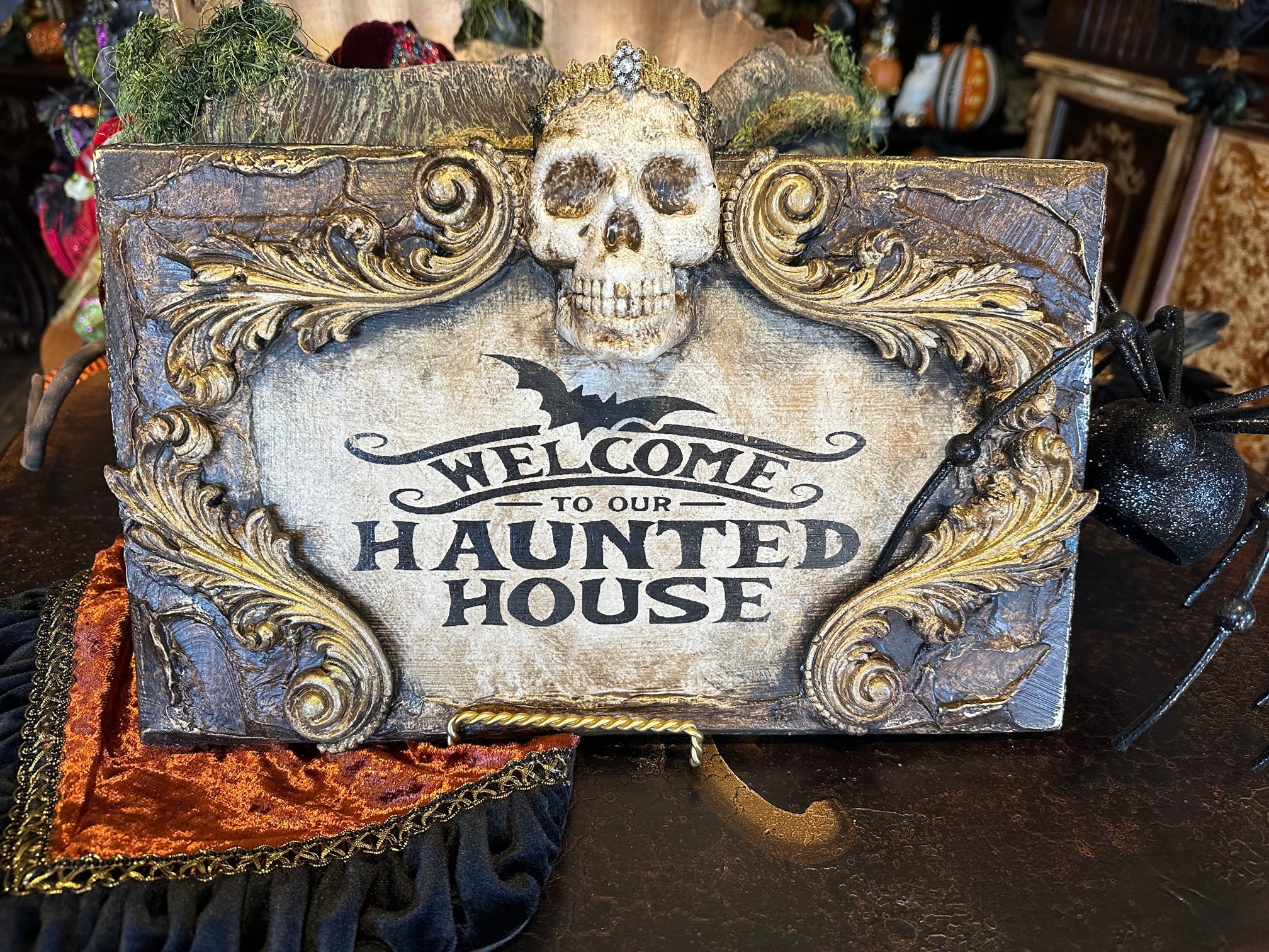 Michelle Butler Welcome to Our Haunted House Plaque