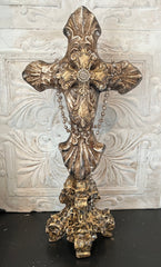 Michelle Butler Designs Standing Cross with Leopard