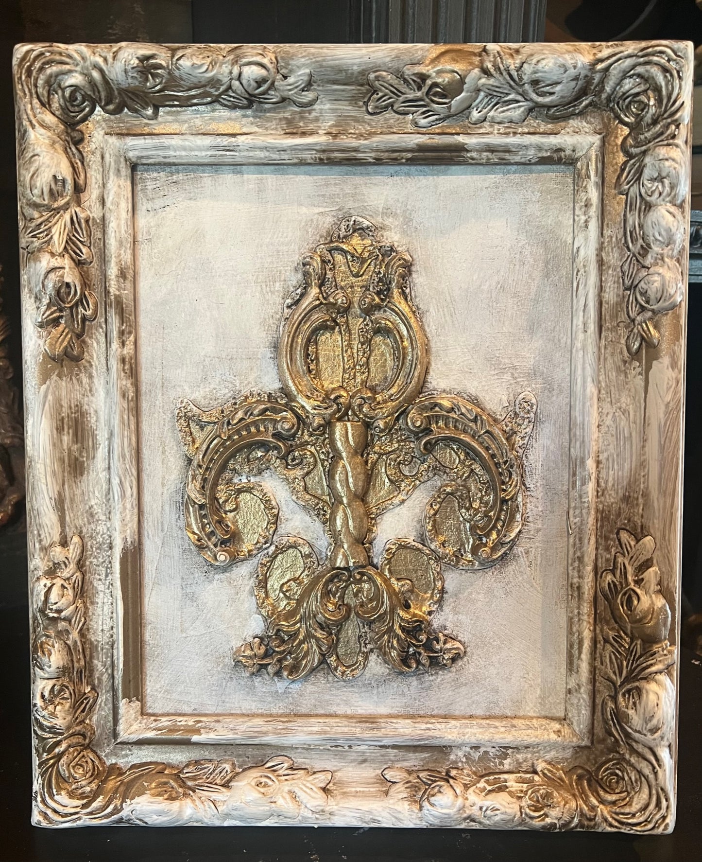 Michelle Butler Framed Fleur-de-Lis Art LIMITED